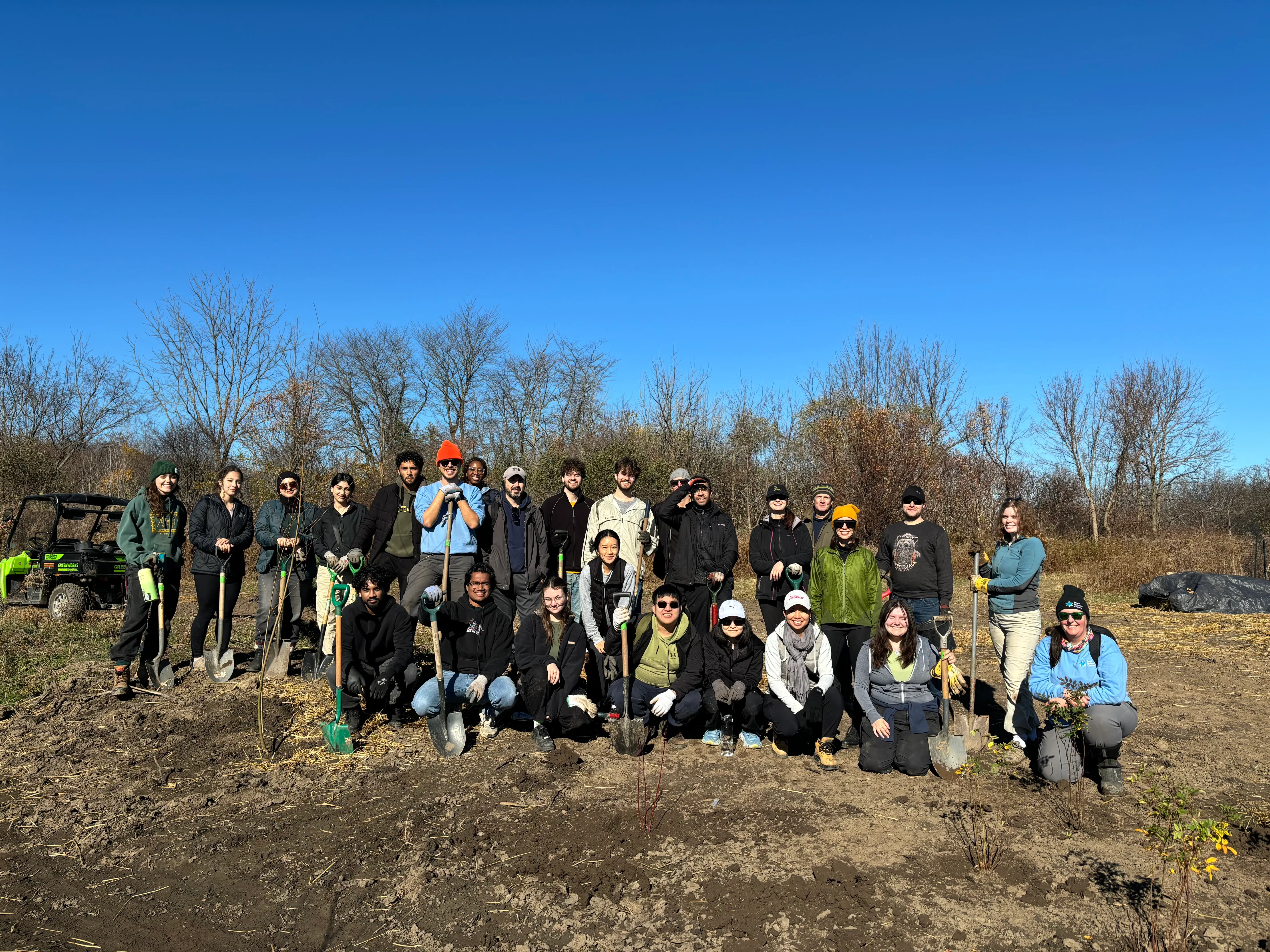 Tree planting group at RBG Rock Chapel